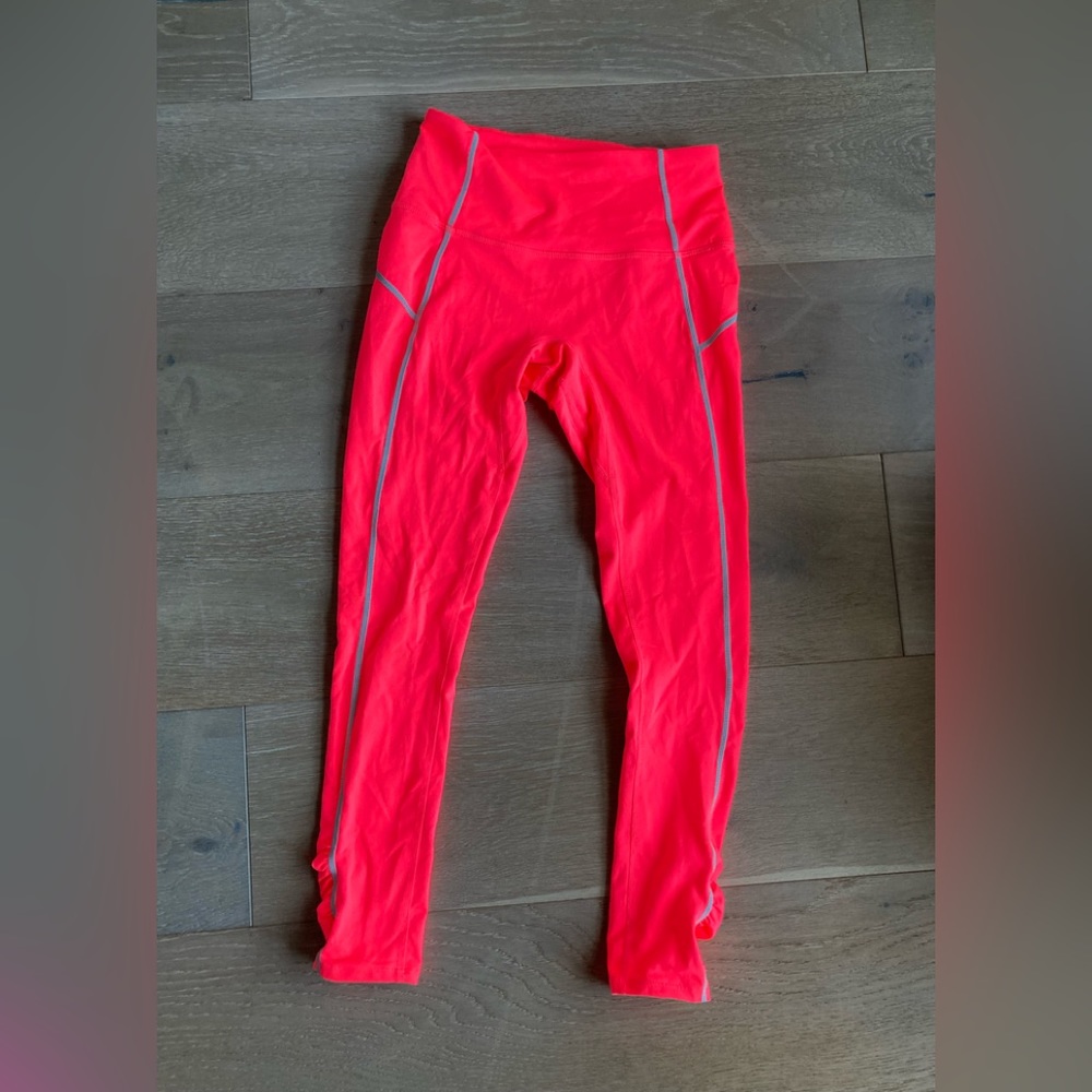 Free People Movement coral hot pink leggings XS - Host Pick. NWOT - Picture 3 of 14